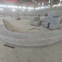 海东 芝麻白异形坐凳，自然面光面弧形加工