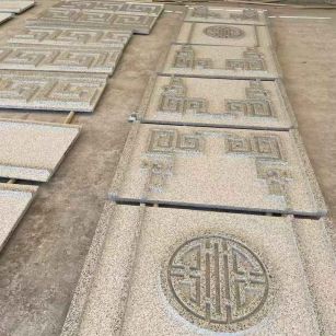 海东 白麻花岗岩外墙立面雕刻板