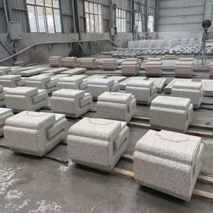 海东 白麻花岗岩异形加工-石凳，坐凳