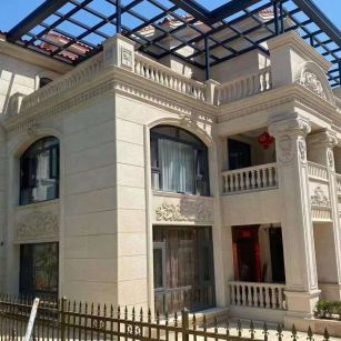 海东 黄金麻花岗岩荔枝面别墅外墙干挂