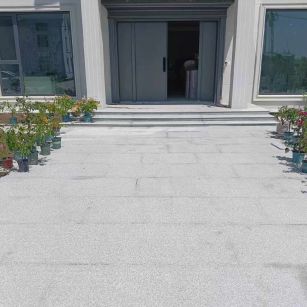 海东 芝麻白花岗岩地铺石地面铺装