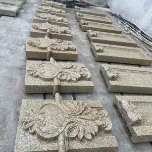 海东 黄金麻花岗岩别墅外墙雕刻板