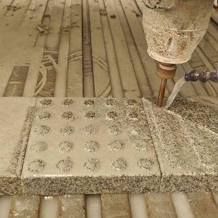 海东 芝麻白花岗岩石材盲人石、盲道石、盲点石