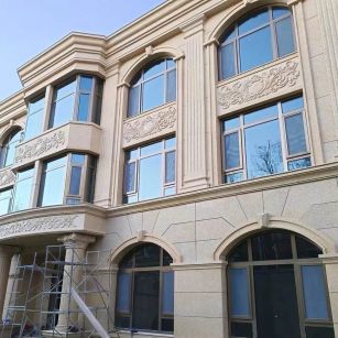 海东 黄金麻花岗岩别墅外墙干挂