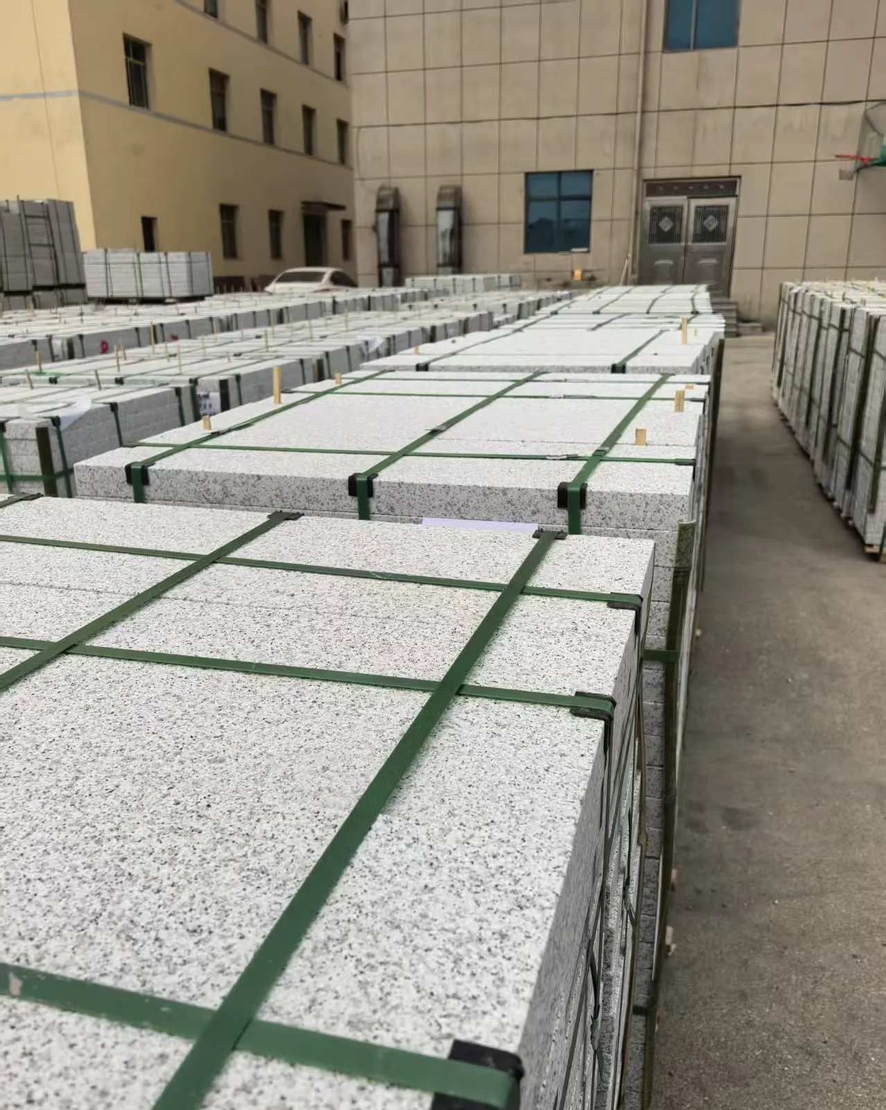 海东 白麻花岗岩5.0公分荔枝面地铺石