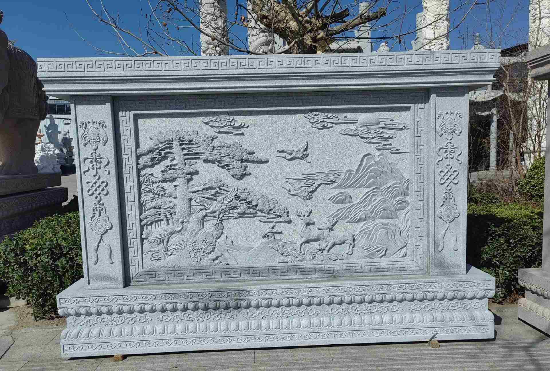 海东 芝麻白大型照壁，屏风，影壁