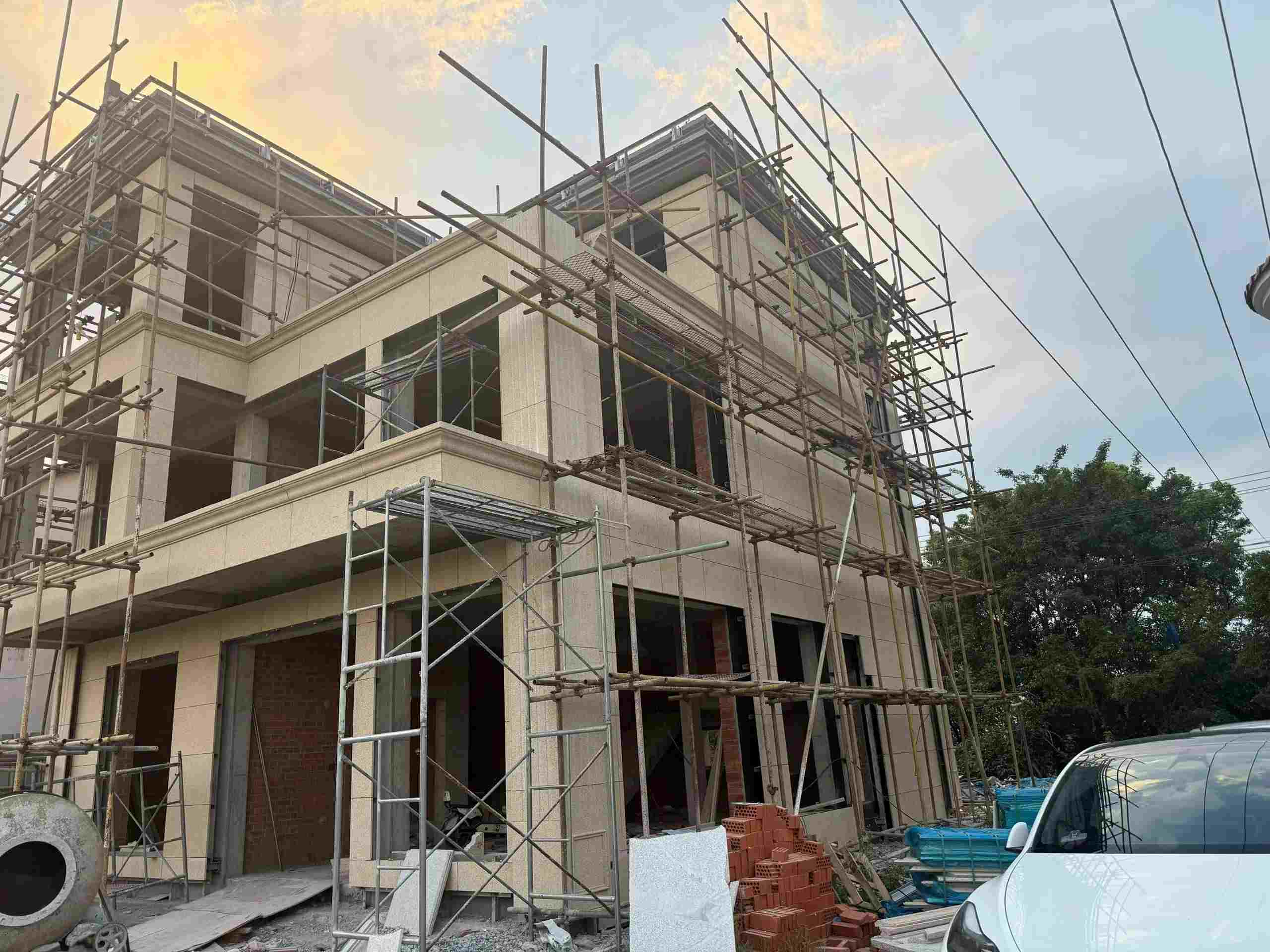 海东 黄金麻荔枝面花岗岩外墙干挂