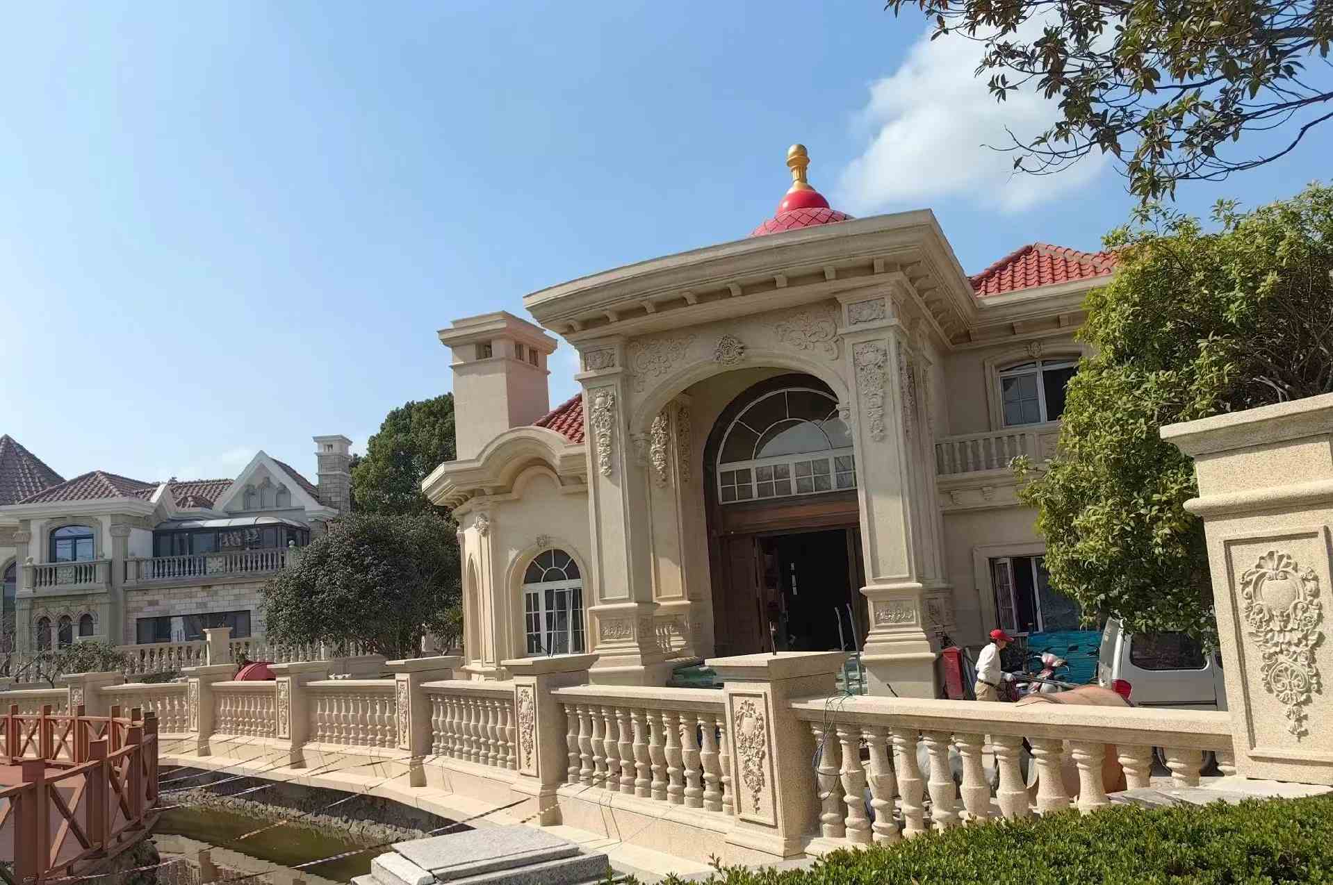 海东 黄金麻花岗岩欧式别墅