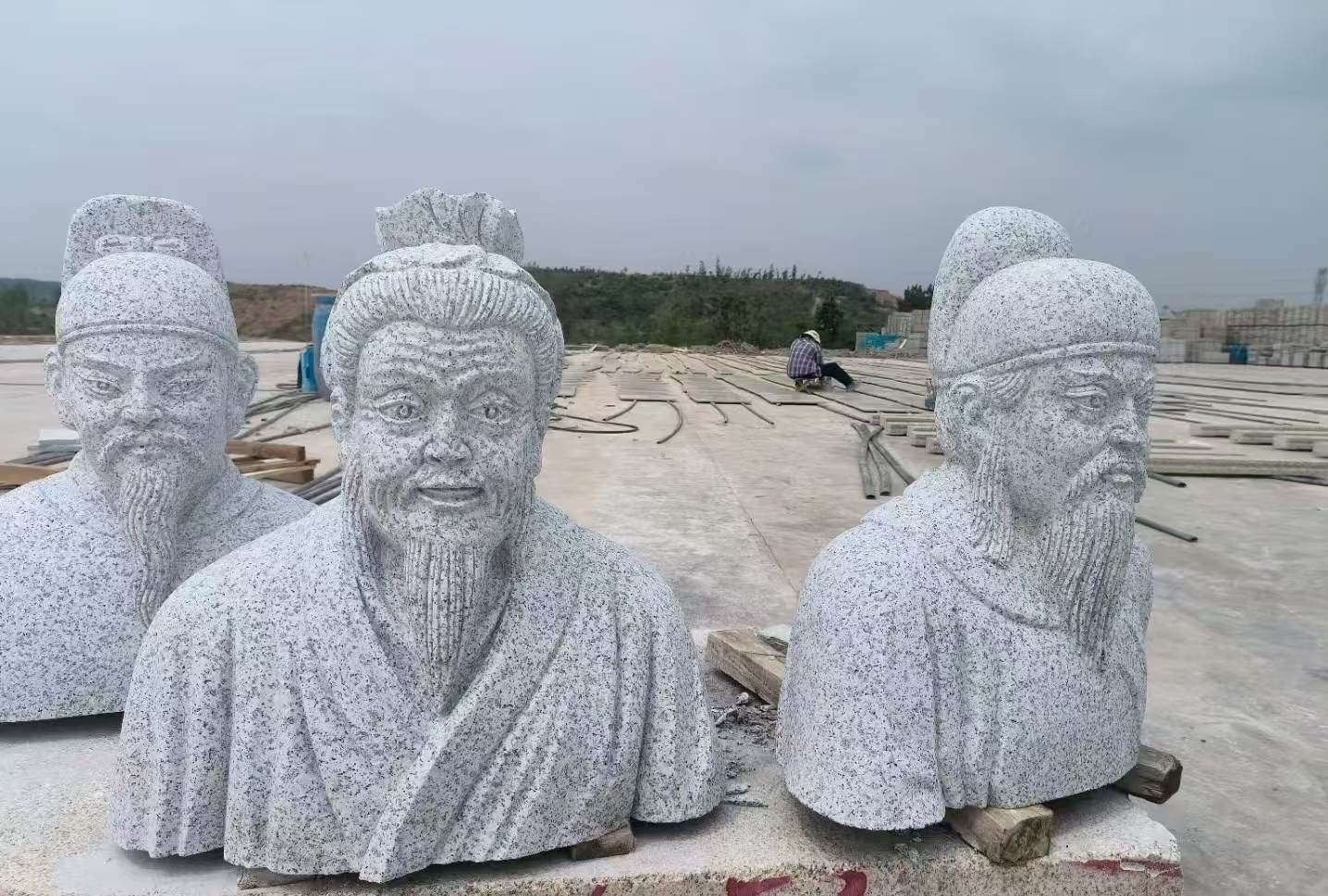 海东 白麻花岗岩石材人物立体雕刻