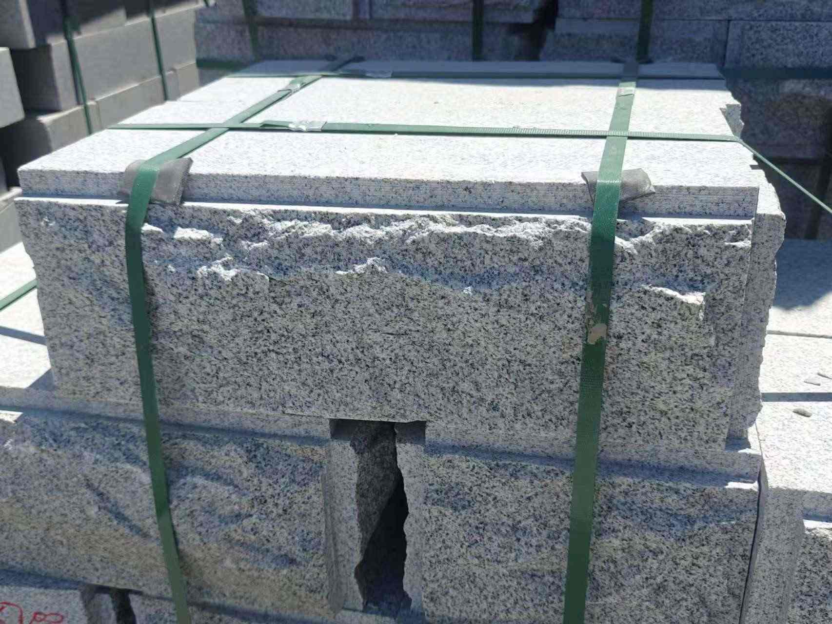 海东 芝麻白花岗岩自然面成品